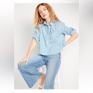 Old Navy Cropped Button-Up Shirt